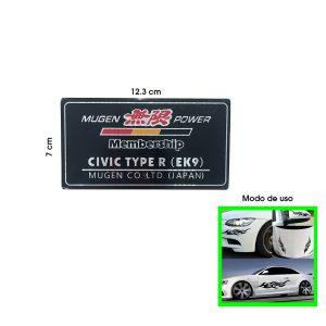 STICKER DECORATIVO PLACA MUGEN MEMBERSHIP