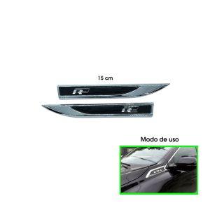 EMBLEMA P/CARRO METALICO R LINE 2 PCS
