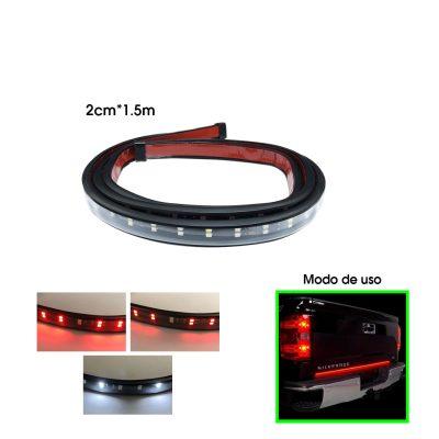 CINTA LED TRASERA 1.5 MTX2CM ROJO/BLANCO FRENO RETRO DIRECCIONAL  PC02-1.5M