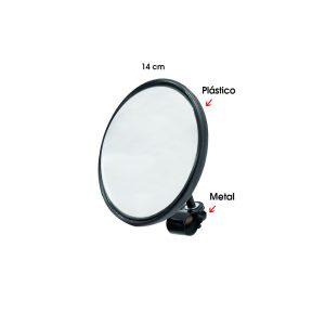 RETROVISOR REDONDO 6 PLG METAL C/PATA CONCAVO CJ-M-167