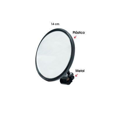 RETROVISOR REDONDO 6 PLG METAL C/PATA CONCAVO CJ-M-167