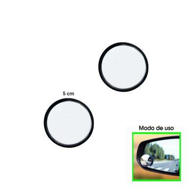 RETROVISOR P/CARRO SPOT 2PLG 2 PCS PLASTICO NEGRO CJ-M-185
