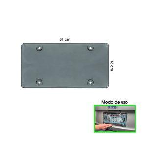 COBERTOR P/PLACA  AGUJEROS REDONDOS AHUMADO CLARO YK-917