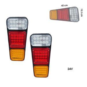 LAMPARA P/CAMION  AMBAR ROJO CLEAR  DM-A-003 PAR 24V