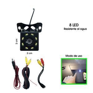 CAMARA P/RETROCESO 8 LED ATORNILLAR KZ-0158E