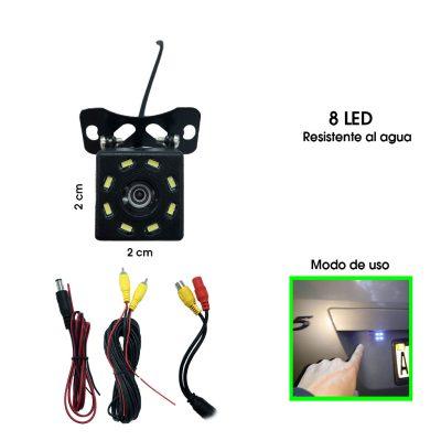 CAMARA P/RETROCESO 8 LED ATORNILLAR KZ-0158E