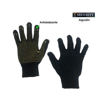 GUANTES ANTIDELIZANTES DE ALGODON NEGROS