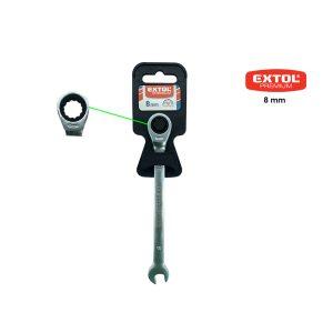 LLAVE COLA Y CORONA C/RATCHET 8MM EXTOL
