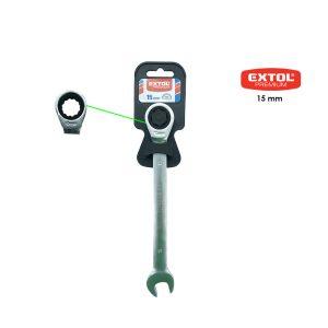 LLAVE COLA Y CORONA C/RATCHET 15MM EXTOL