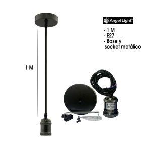 LAMPARA  COLGANTE 1M COLOR TITANIO METALICO A105-DSYD-DS