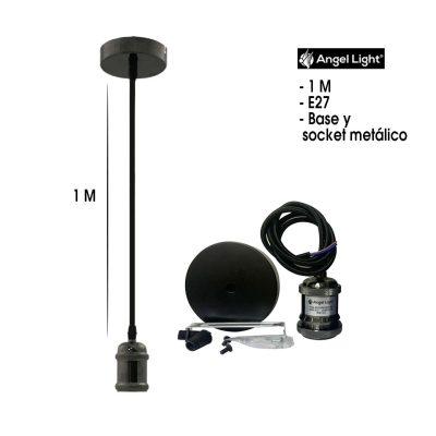 LAMPARA  COLGANTE 1M COLOR TITANIO METALICO A105-DSYD-DS