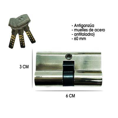 CERRADURA P/PUERTA SECURITY 60MM LLAVE DE PUNTOS