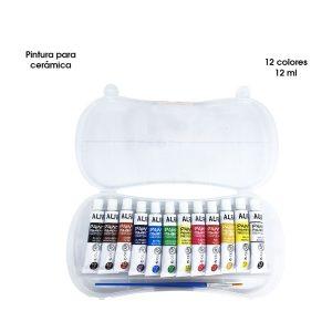 PINTURA  P/CERAMICA 12 COLORES 12ML AF20-402