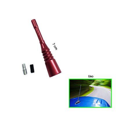 ANTENA DE REPUESTO P/CARRO ALUMINIO ROJO