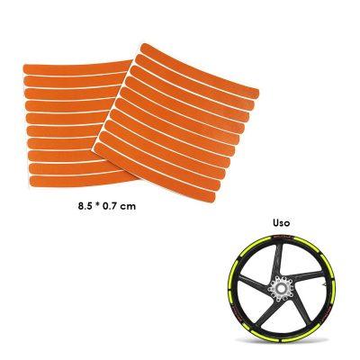 STICKER P/AROS DE MOTO NARANJA 20 PCS