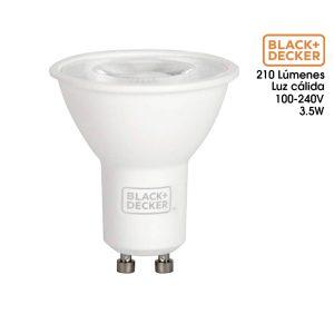 BOMBILLO LED GU10 MR16 3.5W 210L LUZ CALIDA BLACK AND DECKER