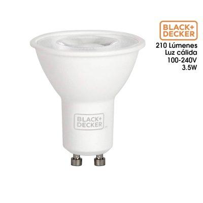 BOMBILLO LED GU10 MR16 3.5W 210L LUZ CALIDA BLACK AND DECKER