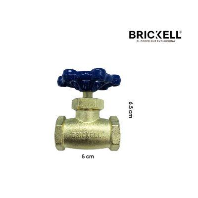 VALVULA DE PASO 1/2 ZINC 180 G BRICKELL