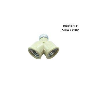 SOCKET P/BOMBILLA DOBLE 125V 660W BRICKELL BK-2174