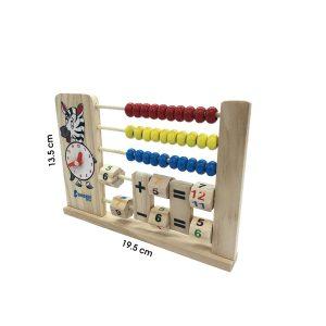 ABACO DE MADERA C/ ANIMALES RELOJ Y NUMEROS  BK-2072