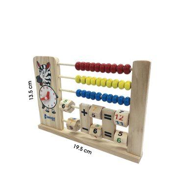 ABACO DE MADERA C/ ANIMALES RELOJ Y NUMEROS  BK-2072