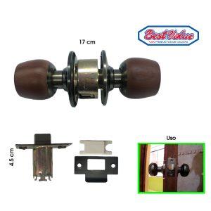 CHAPA DE BOLA MADERA CLARA C/LLAVE BESTVALUE