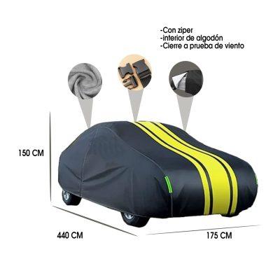 COBERTOR P/SUV YL NEGRO FIBRA ALGODON  440X175X150CM C/ZIPPER