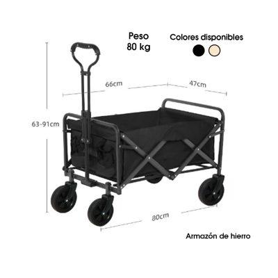 CARRETA MULTIUSOS 70X47CM 80KG CREMA CPBN001