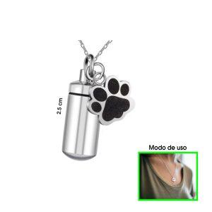 DIJE CON CADENA  PARA CENIZAS URNA CON HUELLA CROMADO CPGDWK003