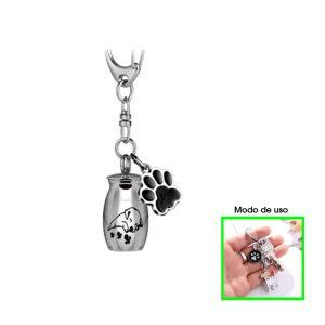 LLAVERO DE METAL URNA PARA CENIZAS C/HUELLA CPGDWK 004
