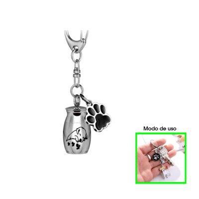LLAVERO DE METAL URNA PARA CENIZAS C/HUELLA CPGDWK 004