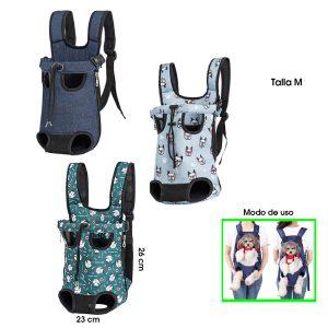 MOCHILA CANGURERA P/MASCOTA TALLA M CANVAS PECHO 30 A 40CM  1.25  A 2  KGS