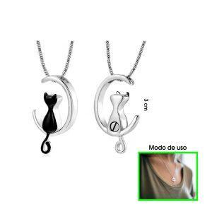 DIJE C/CADENA GATITO PARA CENIZAS MASCOTA CPWK008