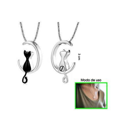 DIJE C/CADENA GATITO PARA CENIZAS MASCOTA CPWK008