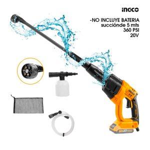 HIDROLAVADORA INALAMBRICA 20V 24.8BAR/2.2LPM C/ACCESORIOS