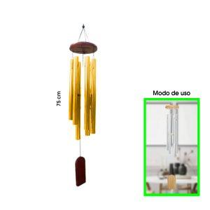 CAMPANILLA DE VIENTO 75 CM ALUMINIO MADERA CPXSHI013