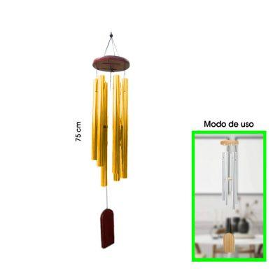 CAMPANILLA DE VIENTO 75 CM ALUMINIO MADERA CPXSHI013