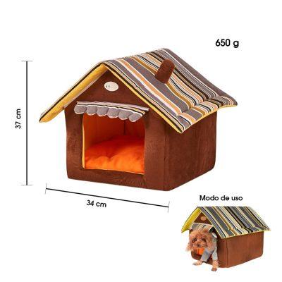 CAMA CASA P/MASCOTA CAFE S 37X34CM  650GR CPXZYC010-BRW