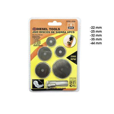 DISCOS DE SIERRAS 6 PCS 2000RPM  DT05-0106