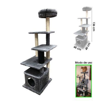 RASCADOR P/GATOS CAT TREE HOUSE MULTI LEVEL EP-CS002