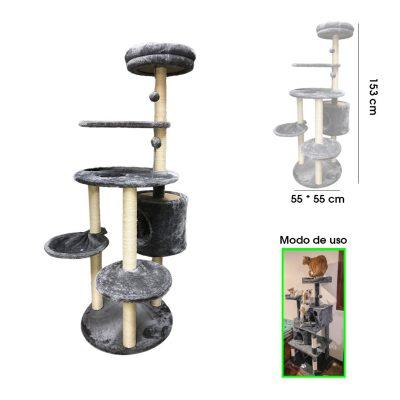 RASCADOR P/GATOS CAT TREE HOUSE MULTI LEVEL EP-CS003