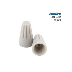CONECTORES C/ROSCA CALIBRE.18 A 22 GRIS 50 PCS