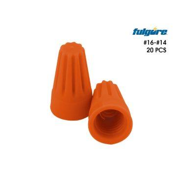 CONECTORES C/ROSCA #16-#14 NARANJA 20 PC