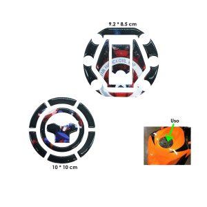 STICKER GEL TAPA GAS MOTO CAPITAN AMERICA