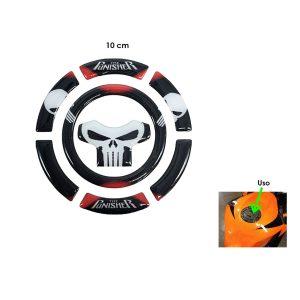 STICKER GEL TAPA GAS MOTO THE PUNISHER