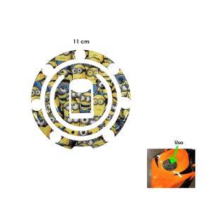 STICKER GEL TAPA GAS MOTO MINIONS