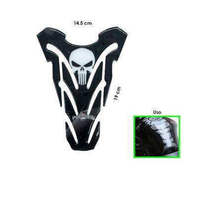 STICKER GEL P/TANQUE DE MOTO DELGADA CALAVERA PUNISHER
