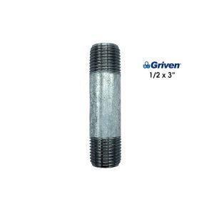 NIPLE ACERO GALVANIZADO 1/2 X 3 PULGADAS  GV-H-1-2-3