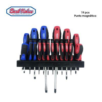 DESARMADORES 19 PCS BEST VALUE ERGONOMICO H420555