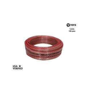 CABLE P/BOCINA CLARO 16GA 100 PIES VOYZ VZ-16C-100 HA16C-100